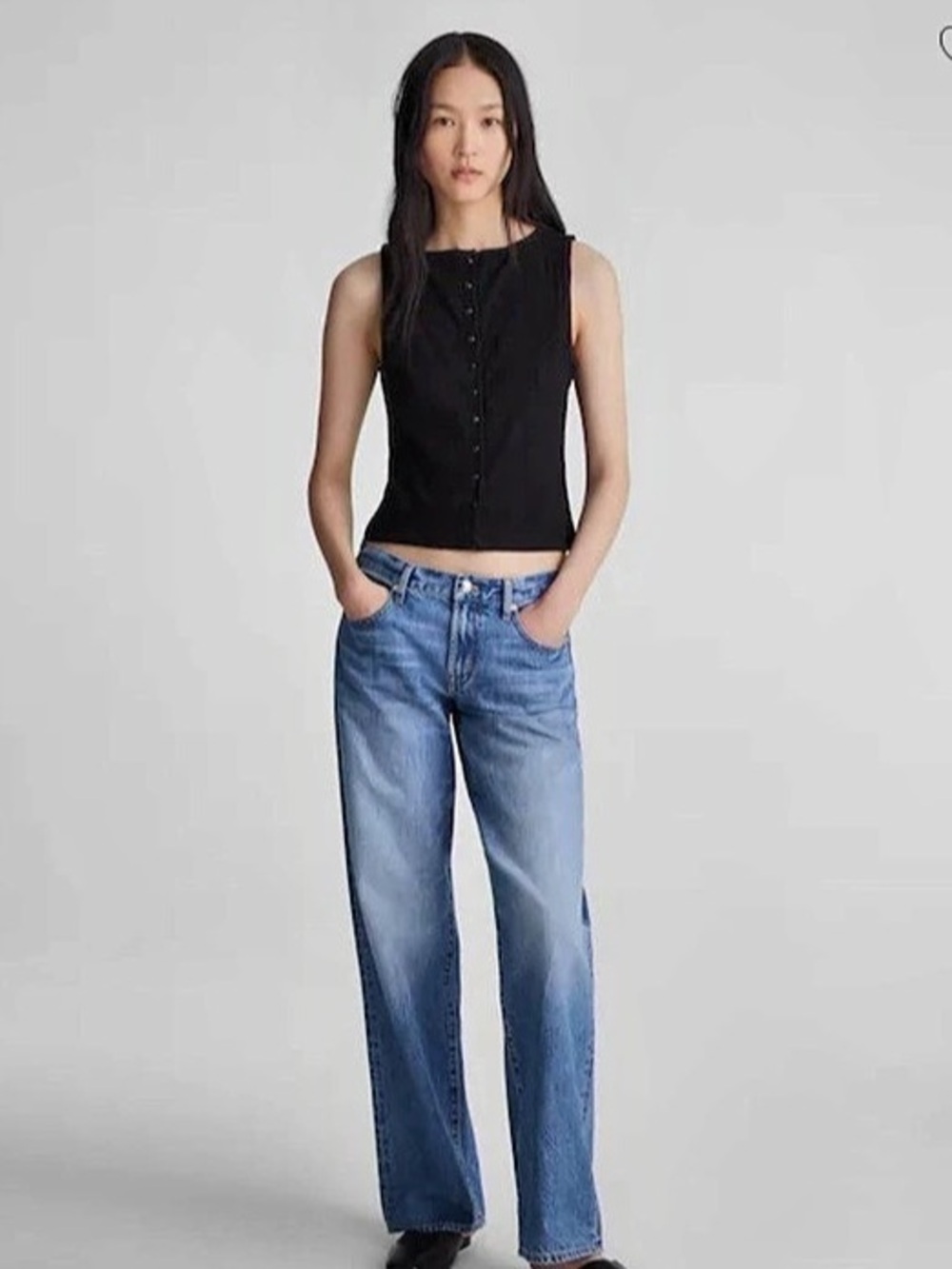 Madewell Ribbed Crewneck Shell Top - Picture 3 of 7